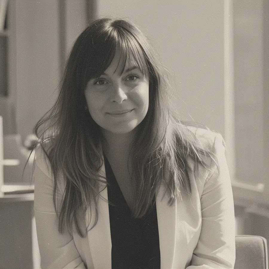 Portrait de Camille Ganzin de Guéhéneuc, en noir et blanc.